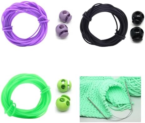 6 Pcs Knitting Stitch Stoppers, Double-Hole Point Protectors