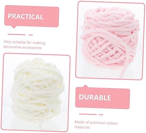 Handmade Knitting Yarn for Crochet Projects, 4 Rolls Cotton Xmas