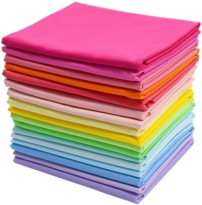 iNee Bright Solid Cotton Fat Quarters Bundle – 17 Pack
