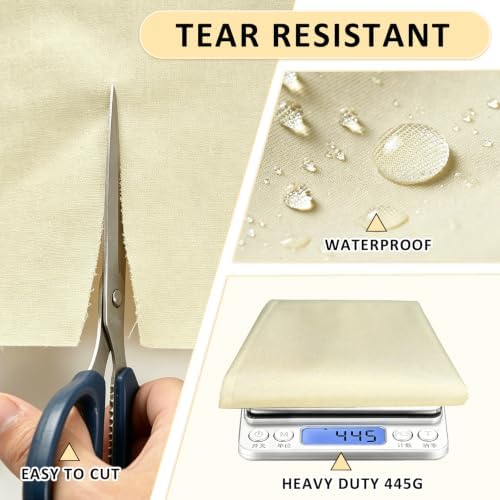 900D Thickened Waterproof Canvas Fabric by The Yard PVC Backing, 58"W