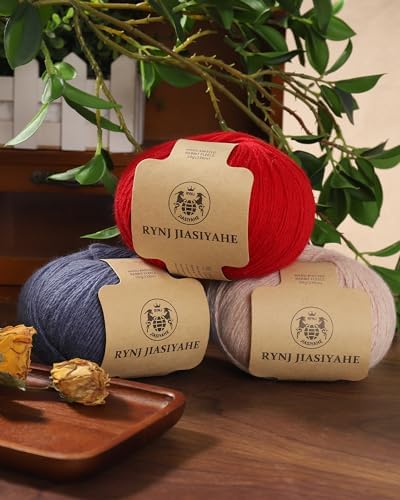 Wool Yarn -6-ply(2mm) Worsted Yarn for Crocheting and Hand Knitting