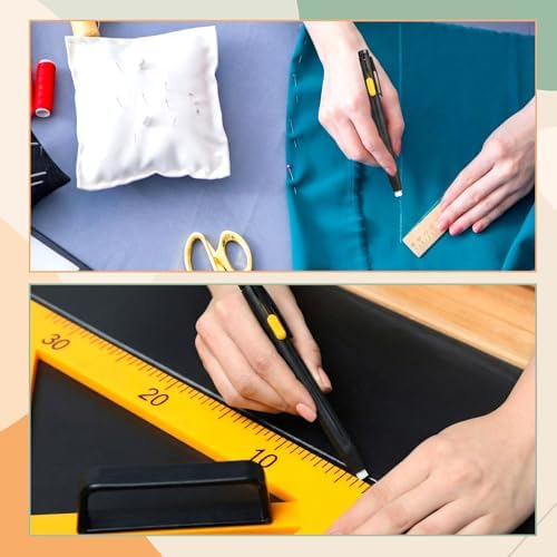 ForraFun 4 Pcs Heat Erasable Fabric Markers with 60 Refills for