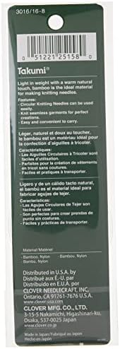 Clover 3016/16-08 Takumi Bamboo Circular 16-Inch Knitting Needles