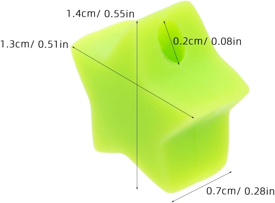 OATIPHO 10pcs Star Knitting Needle Stoppers Silicone End Caps