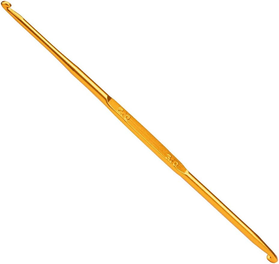 Craft County Aluminum Crochet Hooks – Double Sided Hooks Gold Color