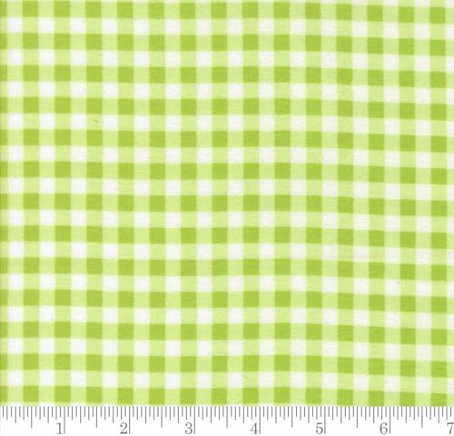 Gingham Checks and Plaids Sherbet Sunshine Leaf 29224 18F Flannel