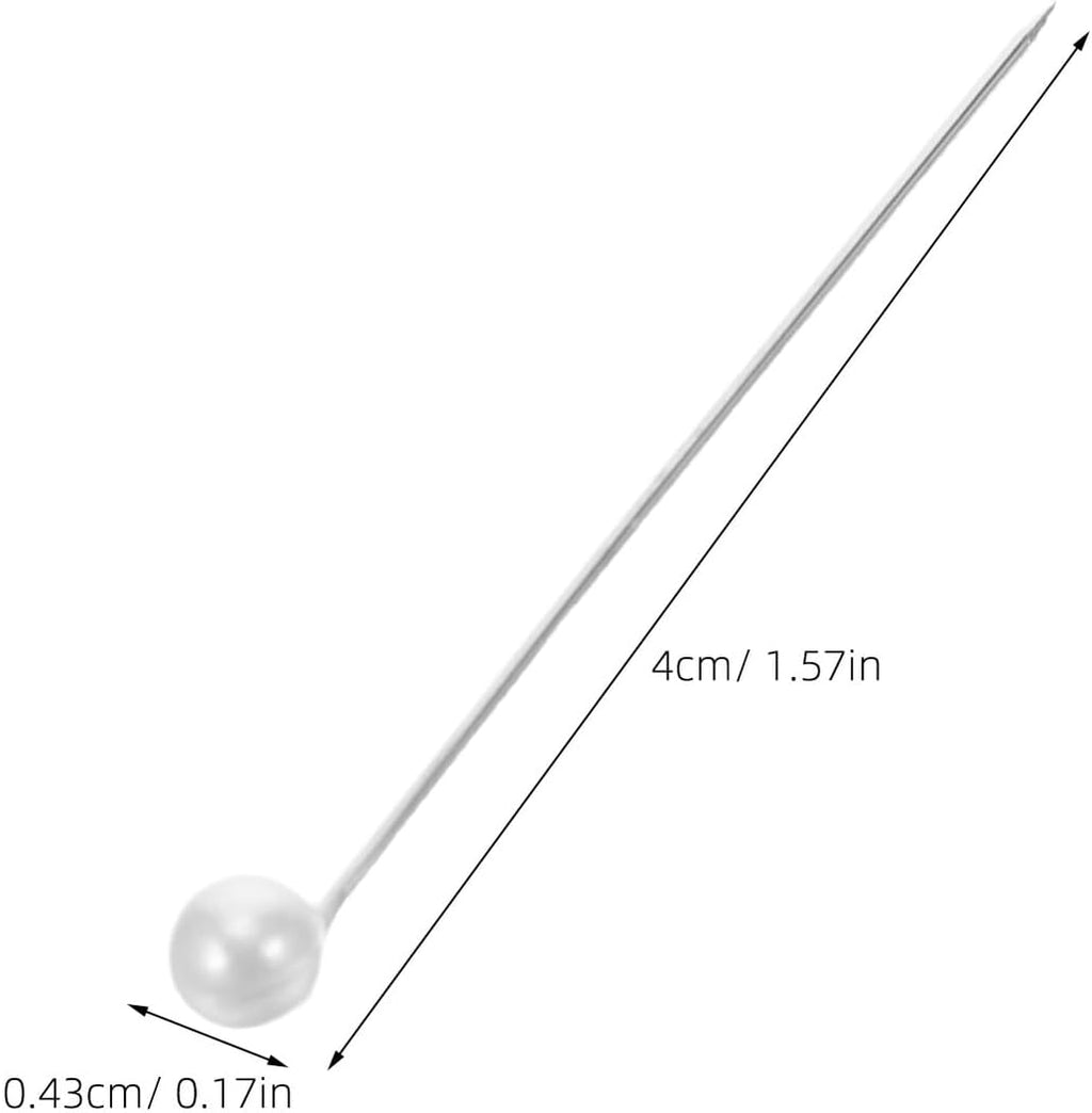 White Stainless Steel Straight Pins for Quilting and Embroidery