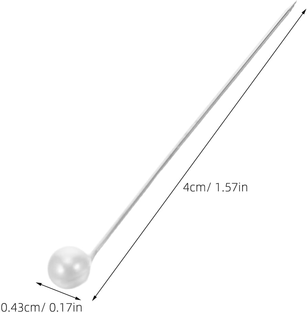 White Stainless Steel Straight Pins for Quilting and Embroidery