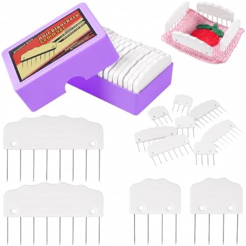 20-Piece Knit Blocking Combs and Pins, White