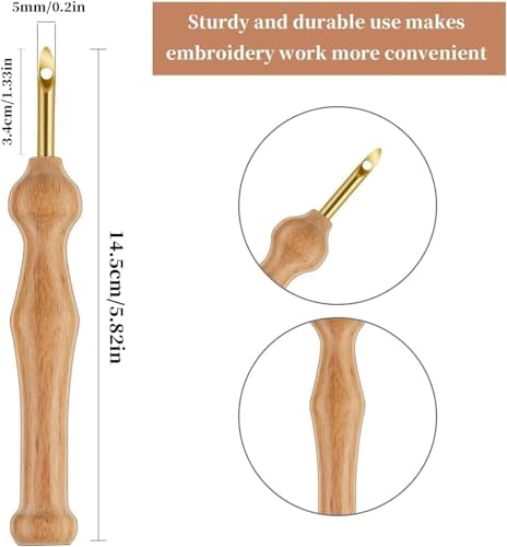 Punch Needle Kit Includes Adjustable Punch Needle Tool with