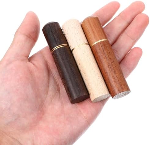 Sibba 3 PCS Wooden Sewing Needles Storage Case Portable Needle Holder
