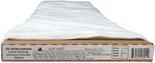Superpunch Sof-Knit Fabric Interlining Woven- 30'' Wide Fusible, White
