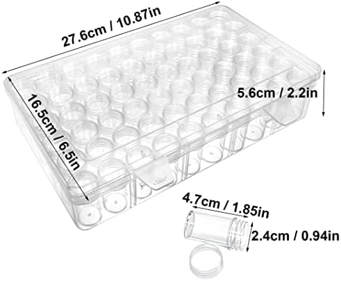 1pack 60 Grids Bead Organizer and Storage Diamond Painting Containers