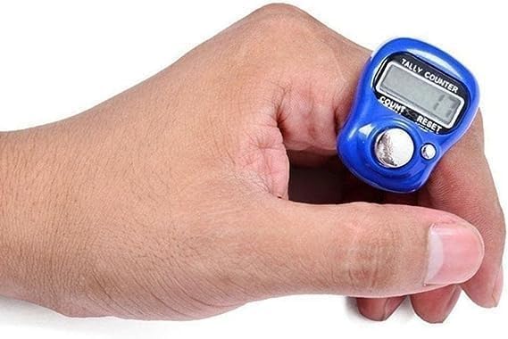 5 Digit LED Digital Row Counter, Handheld Tally Counter with Ring