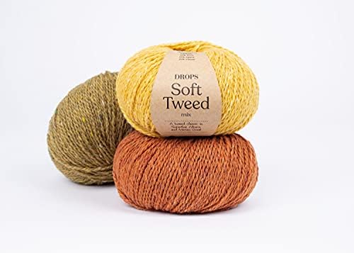 Drops Soft Tweed, 50% Wool, 25% Alpaca, 25% Viscose, Yarn for Knitting
