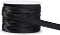 BENECREAT Satin Bias Tape, 3/8 Inch Black Double Fold Ribbon