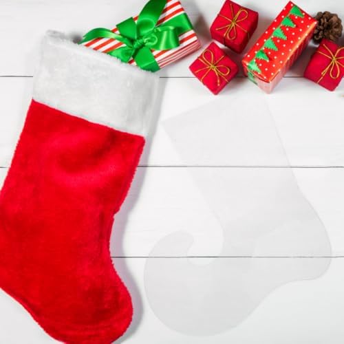 PRETYZOOM 3 Pcs Acrylic Christmas Stocking Template Set for Sewing