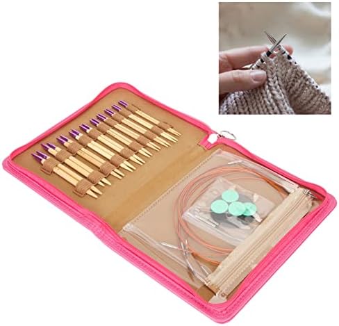 Jenivaint Circular Knitting Needle Kit Interchangeable Set Bamboo and