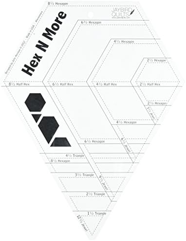 Jaybird Quilts Hex N More Ruler – Acrylic Quilting Template for