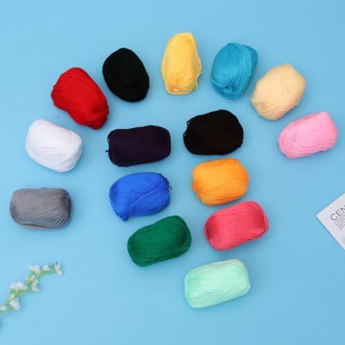 15pcs Wool Knitting Yarn 50g for Crochet Crafts Xmas