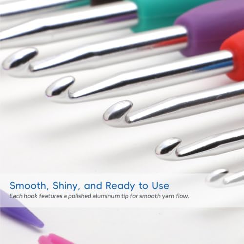 Flickzo 9PCS Crochet Hook Set, 2-6mm