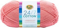 Lion Brand Yarn, 24/7 Cotton Yarn, Pink, 1 Pack