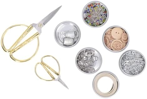 Complete Sewing Kit with Double-Layer Wooden Storage Box, Large