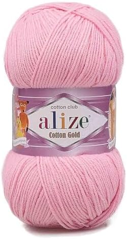55% Cotton 45% Acrylic Alize Cotton Gold Yarn 1 Skein/Ball 100 gr