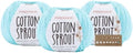Premier Yarns Cotton Sprout DK Light 3-Pack with Gauge Tool, 100%
