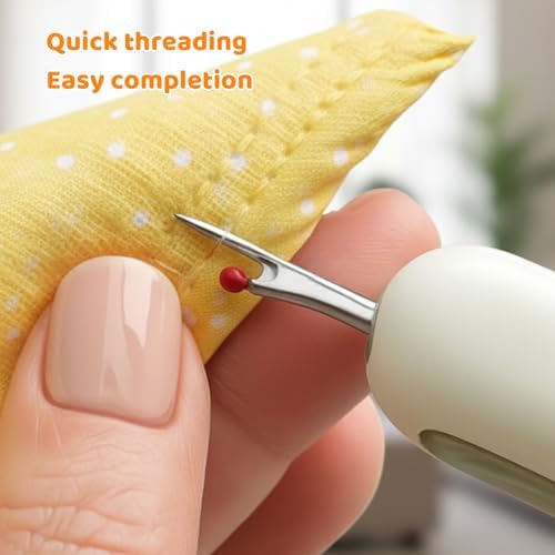 3-Pack 2-in-1 Needle Threaders, White Green Purple