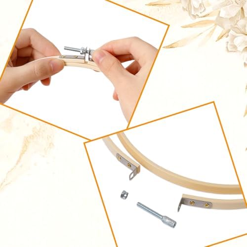 Faylapa 16 Pieces 8 Inch Embroidery Hoops Set Bulk