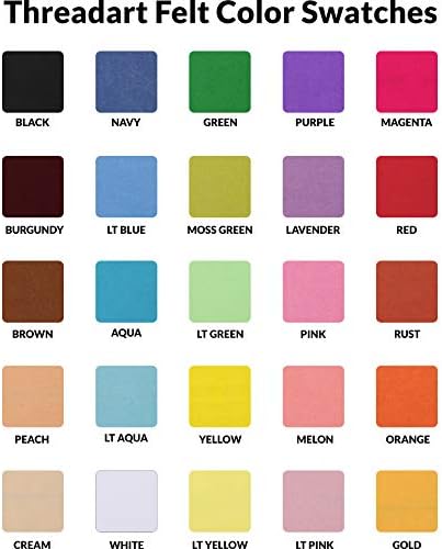 Threadart Green Premium Felt by the Yard - 36" Wide, 1.2mm Thick