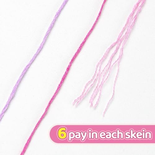 Embroidery Floss 16 Skeins 8.7 Yard Pink Friendship Bracelet String
