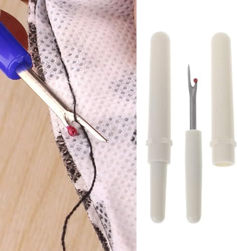 2 Pcs White Plastic Seam Rippers - Handheld Tool for Household