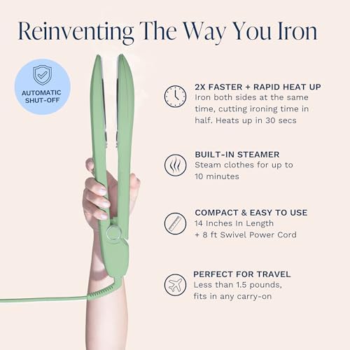 Nori Press Travel Steam Iron - Handheld Iron With 6 Fabric Settings