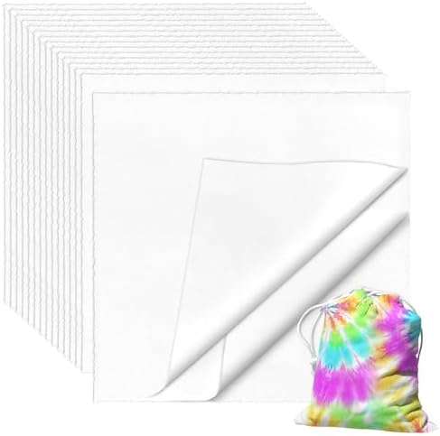 VOKOY 50 PCS 10 x 10 Inch White Cotton Fabric Squares