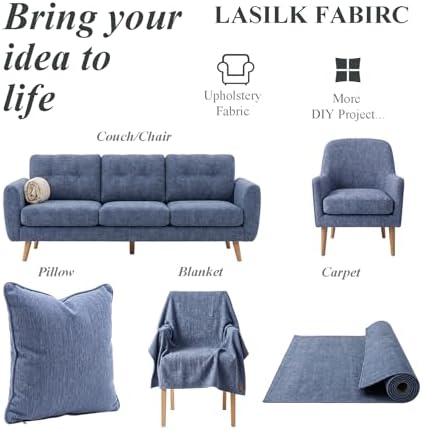 Upholstery Chenille Fabric by the Yard - Thick & Soft Textured Fabric