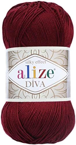 4 Balls Hand Knitting Yarn 100% Microfiber Acrylic Yarn Alize Diva