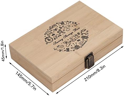 WiseZythum Sewing Kit with Wooden Box, Sewing Supplies Set Including