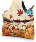 KUIFORTI Maple Leaf Yarn Bag Crochet Tote Bag Pumpkin Yarn Storage