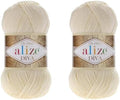 Alize Diva Microfiber Acrylic Yarn - Silk Effect Thread for Crochet &