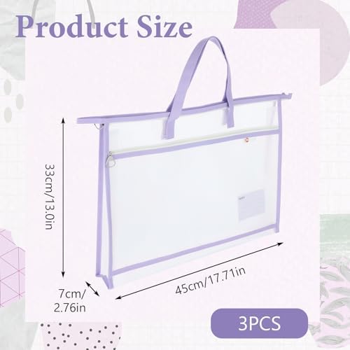 3 Pack Sewing Project Bags, 17.72x12.99 Inches