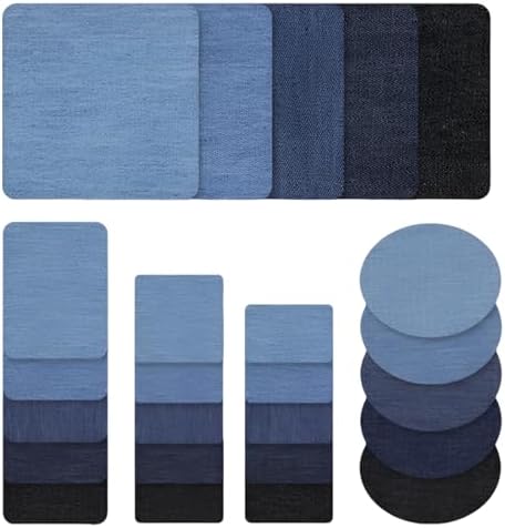 Iron on Jean Patches for Clothes,25PCS Denim Repair Patches for