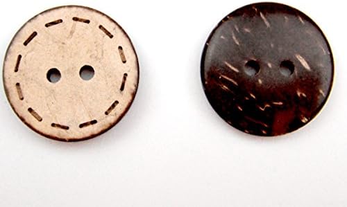 Brown 2 Holes Coconut Shell Sewing Buttons Clothing Accessories