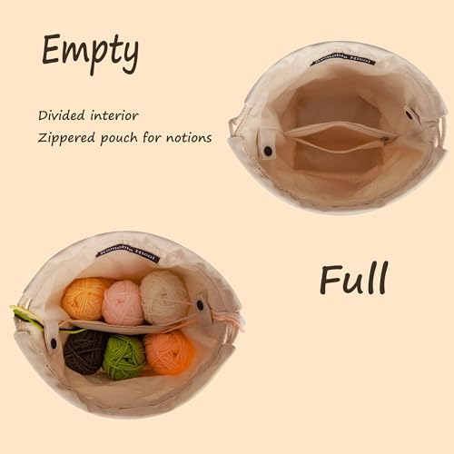 Remobia Hicol Tangle-Free Yarn Storage Bag Travel Crochet Bag for