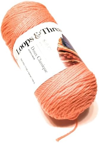 Soft Classic Yarn by Loops & Threads - 354 Yards - Coral