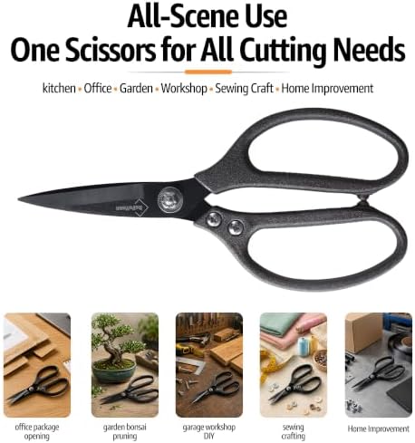 BoFuYuan Heavy Duty Scissors for Cutting Carpet Cardboard Leather