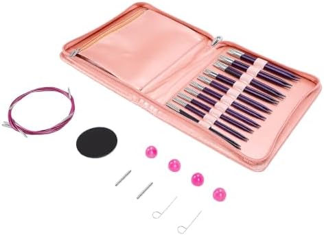 Zopsc 10 Pairs Interchangeable Circular Needles 3.0mm to 6.5mm
