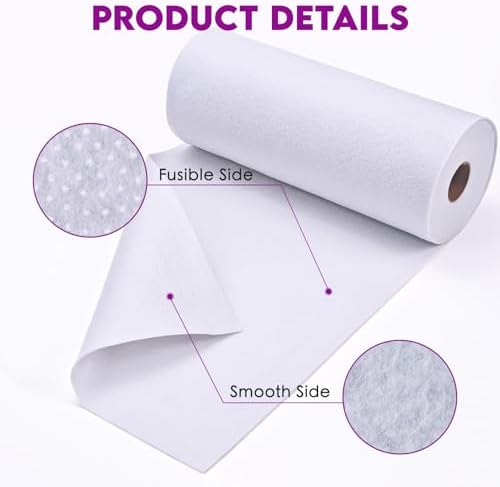 Fusible Fleece Interfacing, 12.2" x 10 Yards Heavyweight