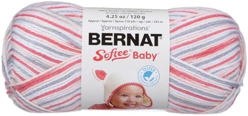 Bernat Softee Baby Yarn, Ombre, 4.25 oz, Gauge 3 Light, Princess
